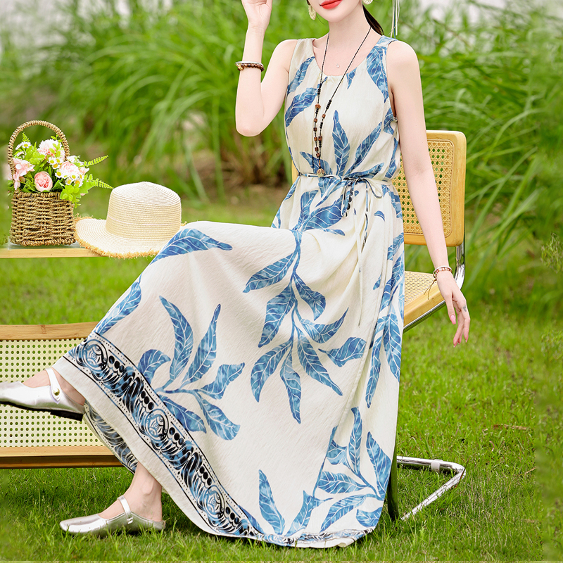 Nueva Moda 2026, Vestido de Verano con Estampado para Mujer, Manga Corta, Algodón, Tallas Grandes, Ropa para Mujer, Vestidos de Talla Grande para Dama
