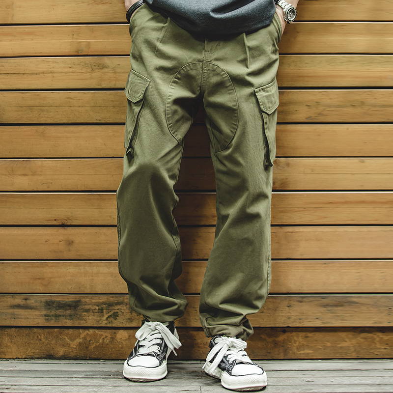 Maden Vintage tactique pantalon conique pour hommes 100% coton large Cargo pantalon décontracté Baggy grandes poches pantalon Streetwear