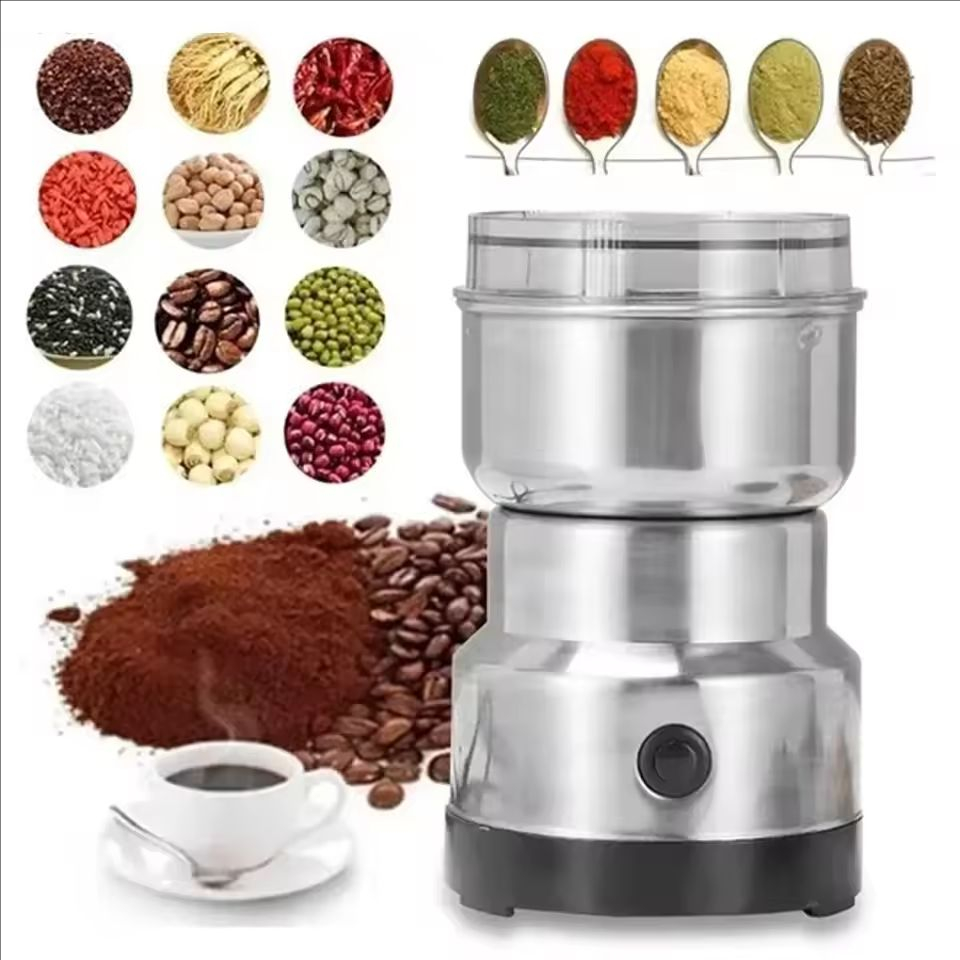 Molinillo Eléctrico de 4 hojas para el hogar, café, cocina, cereales, nueces, frijoles, especias, máquina trituradora de granos, Pulveriz de alimentos para bebés ultrafinos de 300ml