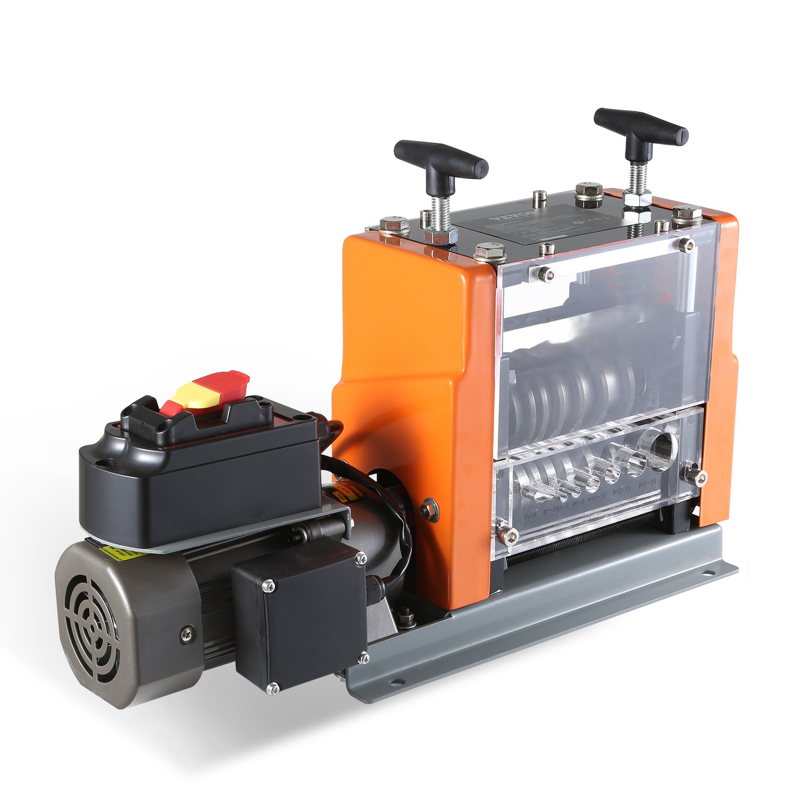 SucceBuy Elektrische Abisoliermaschine, 60 W, 1,5–25 mm, sichtbare Abisoliertiefe, 6 runde + 1 flache Kanäle für das Recycling von Kupferschrott