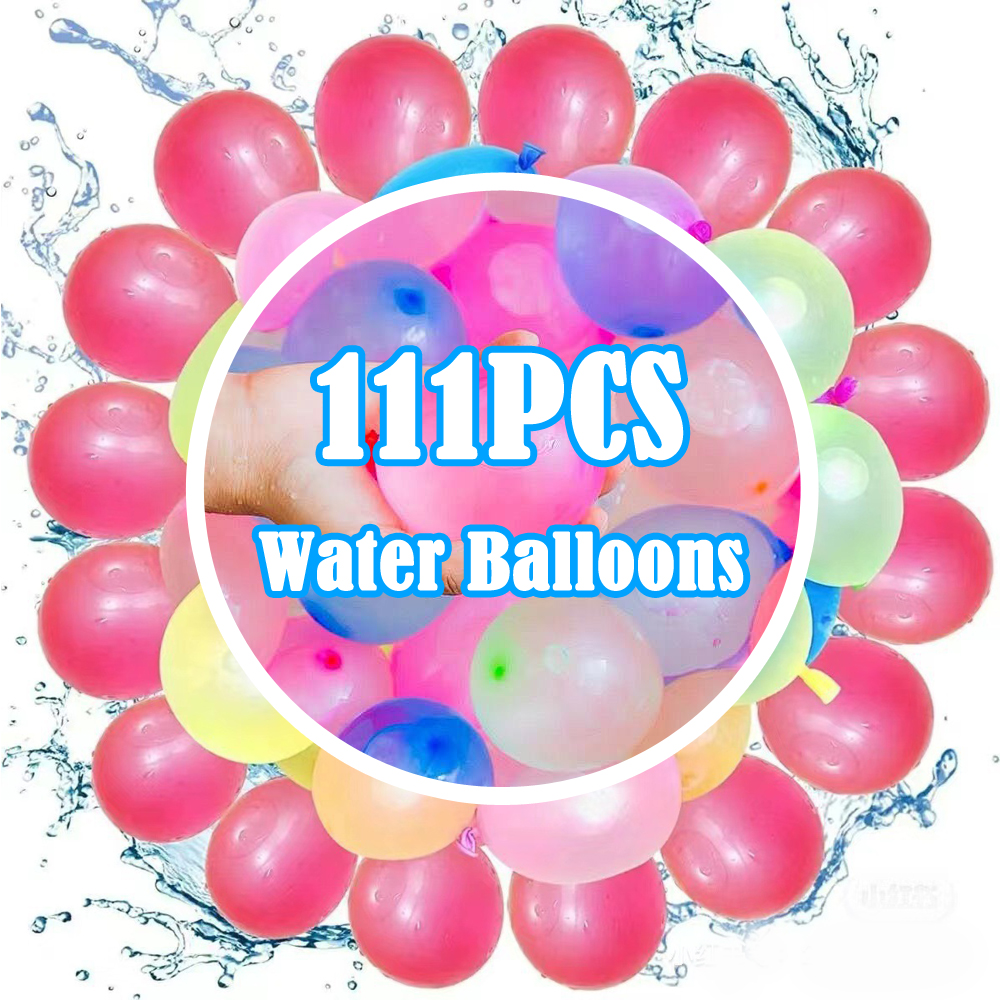 111 globos de agua por bolsa, de inyección rápida, divertidos para el verano, bombas de agua para niños y adultos, juguetes para peleas de agua en la playa.