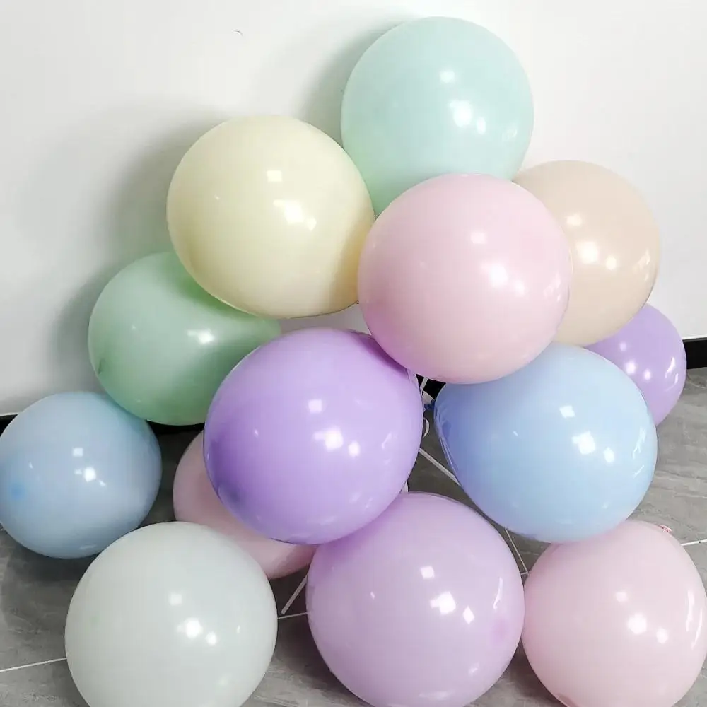 20 PCs Mixed Colors Macaron Balloons 10 Inch Pastel Rainbow Balloons Macaron Balloons Multi Color Balloons Party Decorations
