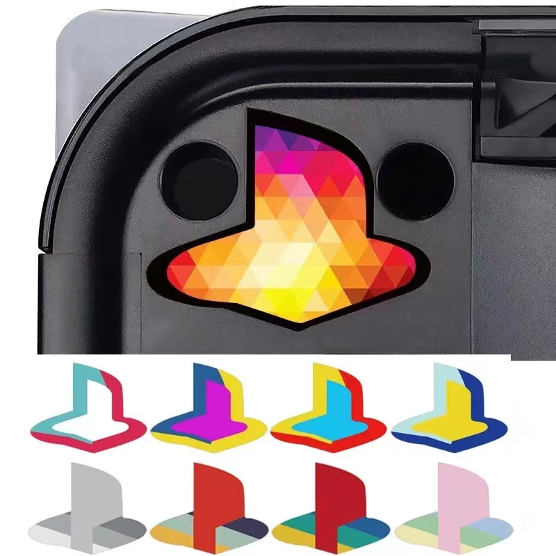12pçs adesivo de base com logotipo personalizado, pele para sony ps5, versão de disco fino e versão digital, acessórios de console, decalques de vinil