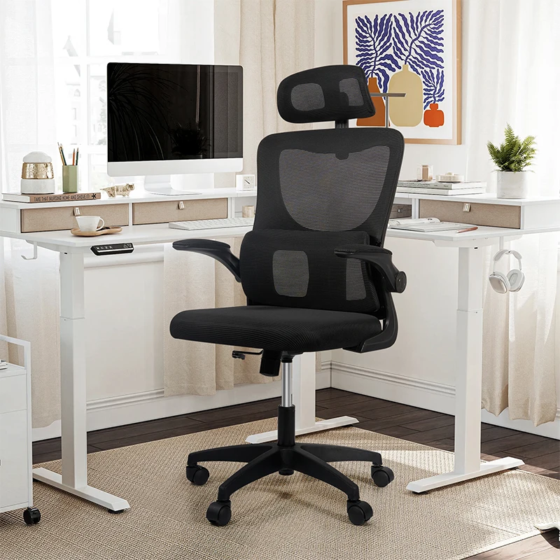 Sedia da ufficio Sedia ergonomica con schienale alto Sedie scorrevoli per computer da gioco in rete Poltrona girevole regolabile Mobili per la casa commerciali