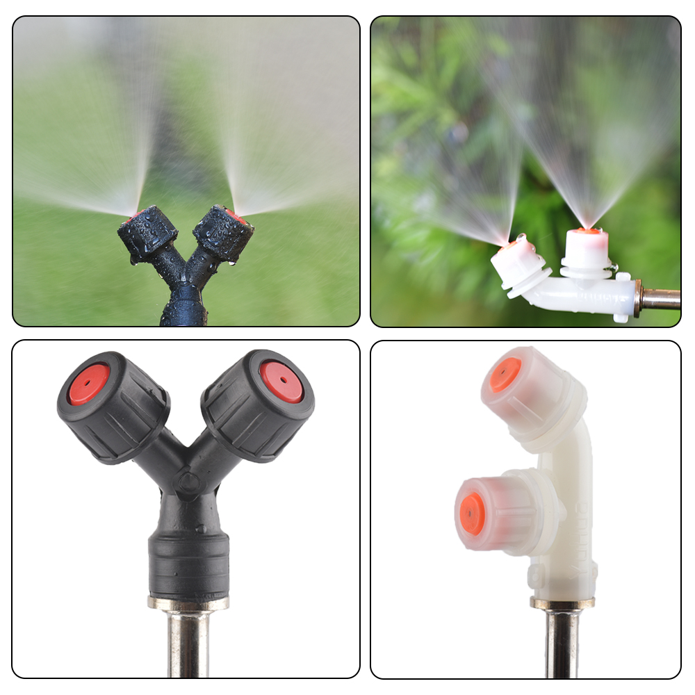 Pertanian Atomisasi Penyemprot Nosel Tunggal/Ganda Nosel Kepala Taman Rumput Irigasi Pestisida Penyemprotan Sprinkler