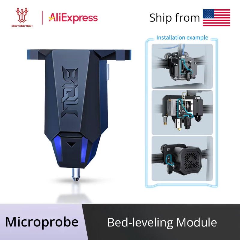 BIGTREETECH MicroProbe Zestaw do automatycznego poziomowania drukarki 3D Czujnik łóżka Metalowa sonda Wysoka precyzja Vs BL Touch do wytłaczarki Ender3 Voron