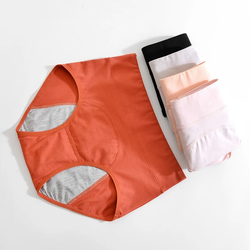 Sous-vêtements menstruels en coton, culottes taille haute, pantalons menstruels, culottes menstruelles anti-fuites