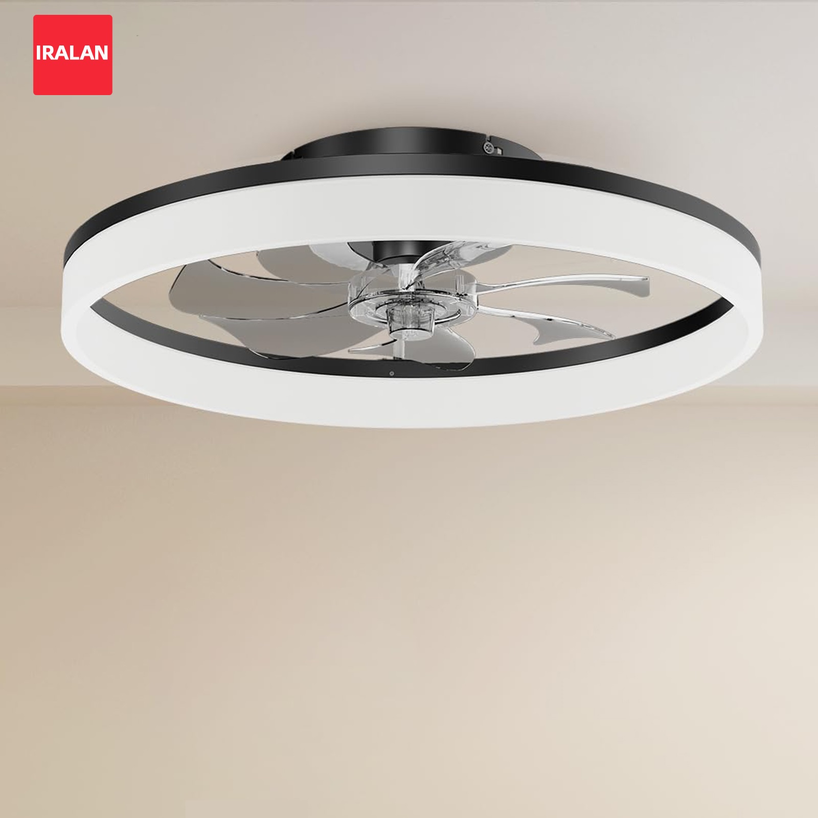 Einfache LED-Deckenventilator-Licht-Fernbedienung mit stufenloser Dimmung und 6 Stufen Windgeschwindigkeit ​ ​ Kronleuchterventilator für Wohnzimmer und Schlafzimmer