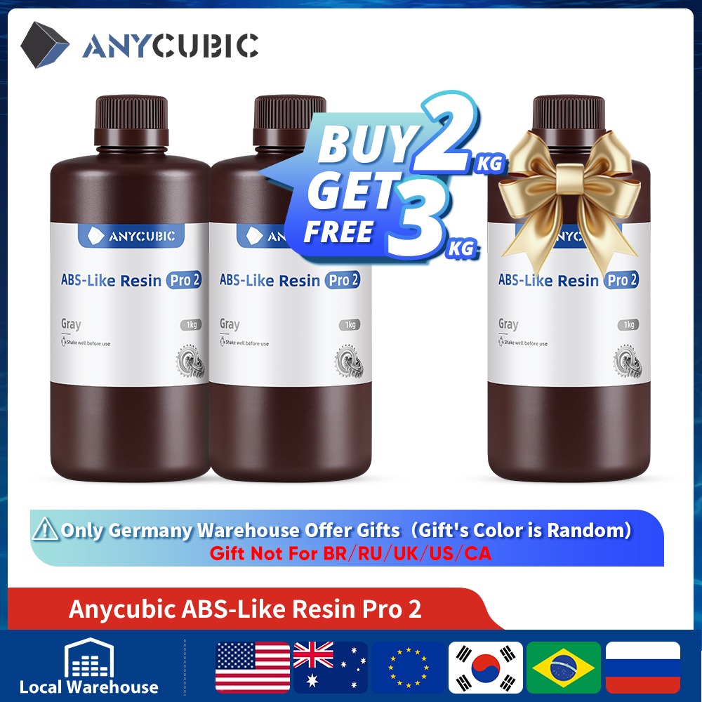 ANYCUBIC ABS-Like Pro 2 Drukarka 3D UV Żywica 405nm Do drukarek LCD DLP Silna formuła Dokładność druku do 0,1 mm Aktualizacja ABS+