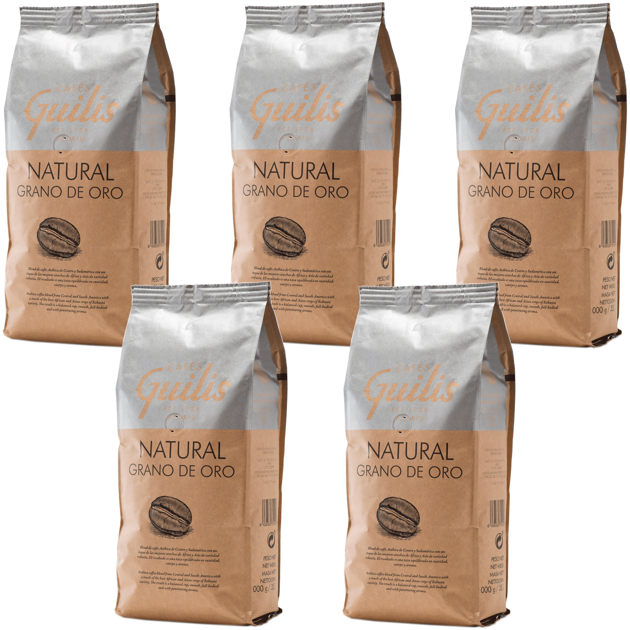 Kawa ziarnista Cafeś Guilis 5kg Natural Grano Oro