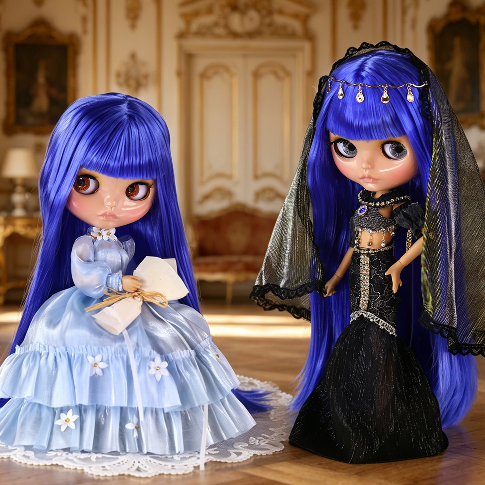 Кукла ICY DBS Blyth BJD с шарнирным телом, светлой кожей и синими длинными волосами, масштаб 1/6, 30 см, подарок для девочки, аниме SD