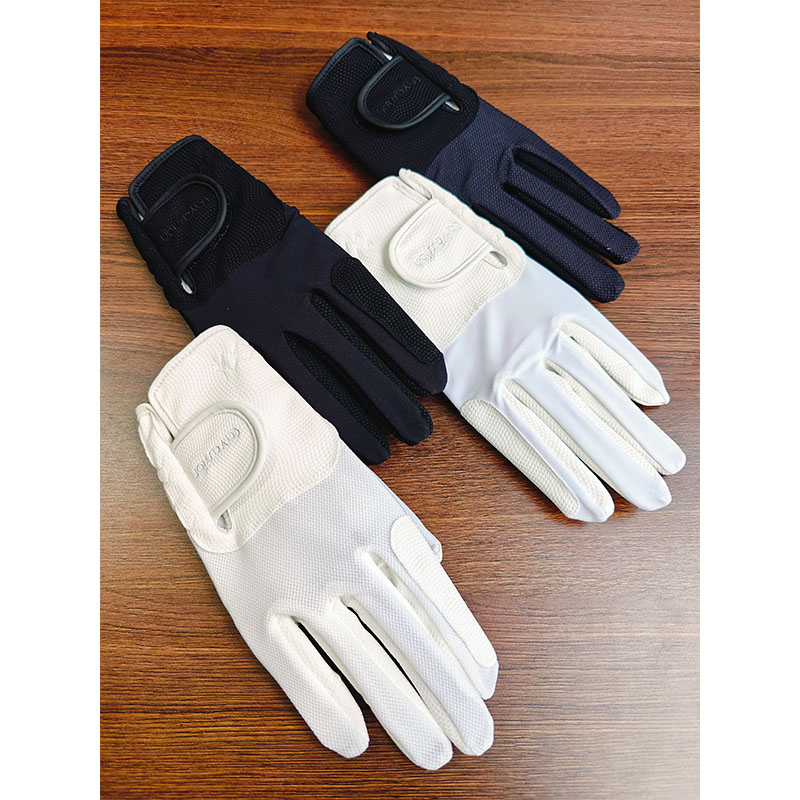 Guantes ecuestres para adultos cavassion color blanco para competición antideslizantes cuando manejar el protector de mano rein rider