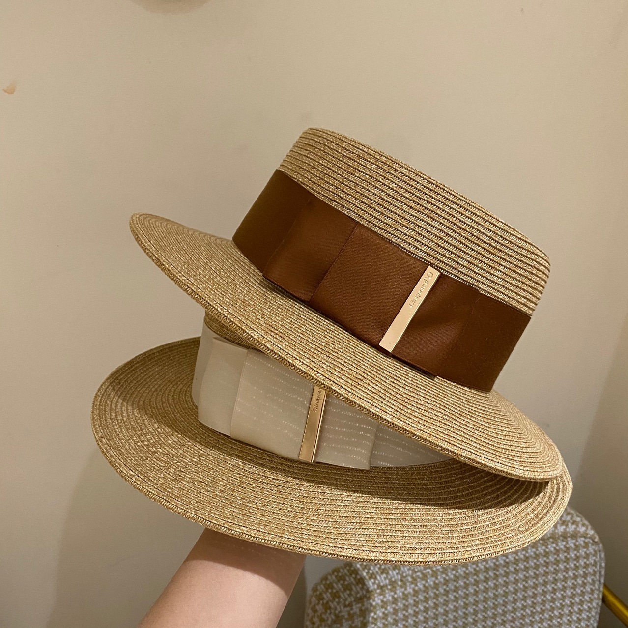 Strandhut Sommer erweiterte neue Modedesign Sonnenhut weißer Strohhut weicher Hut Zylinder neutraler Hut Solarkappe Gorras Homebre