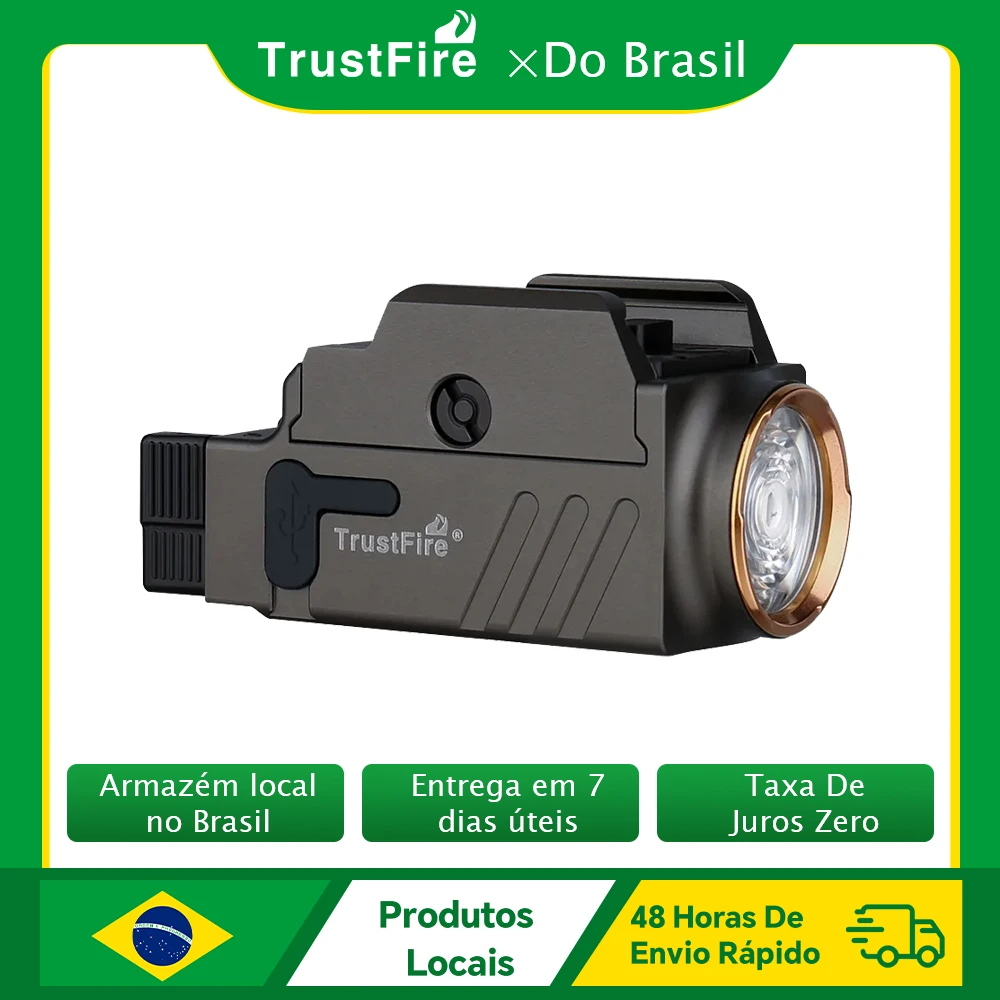 Тактический светодиодный фонарик TrustFire GM23, 800 люмен, GL0ck, USB-перезаряжаемый фонарик, установленный на рейке