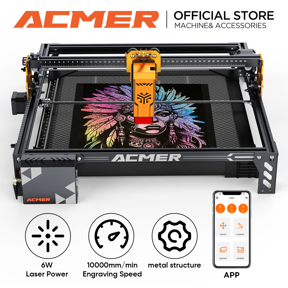 ACMER P1 S PRO incisore laser WiFi controllo offline macchina da taglio laser a diodi blu CNC per la lavorazione del legno compensato vetro acrilico
