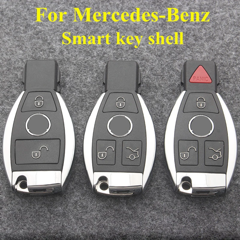 2/3/4 pulsanti BGA NEC sostituisci custodia per chiave telecomando per auto per Mercedes Benz W203 W204 W205 W210 W211 W212 W221 W222