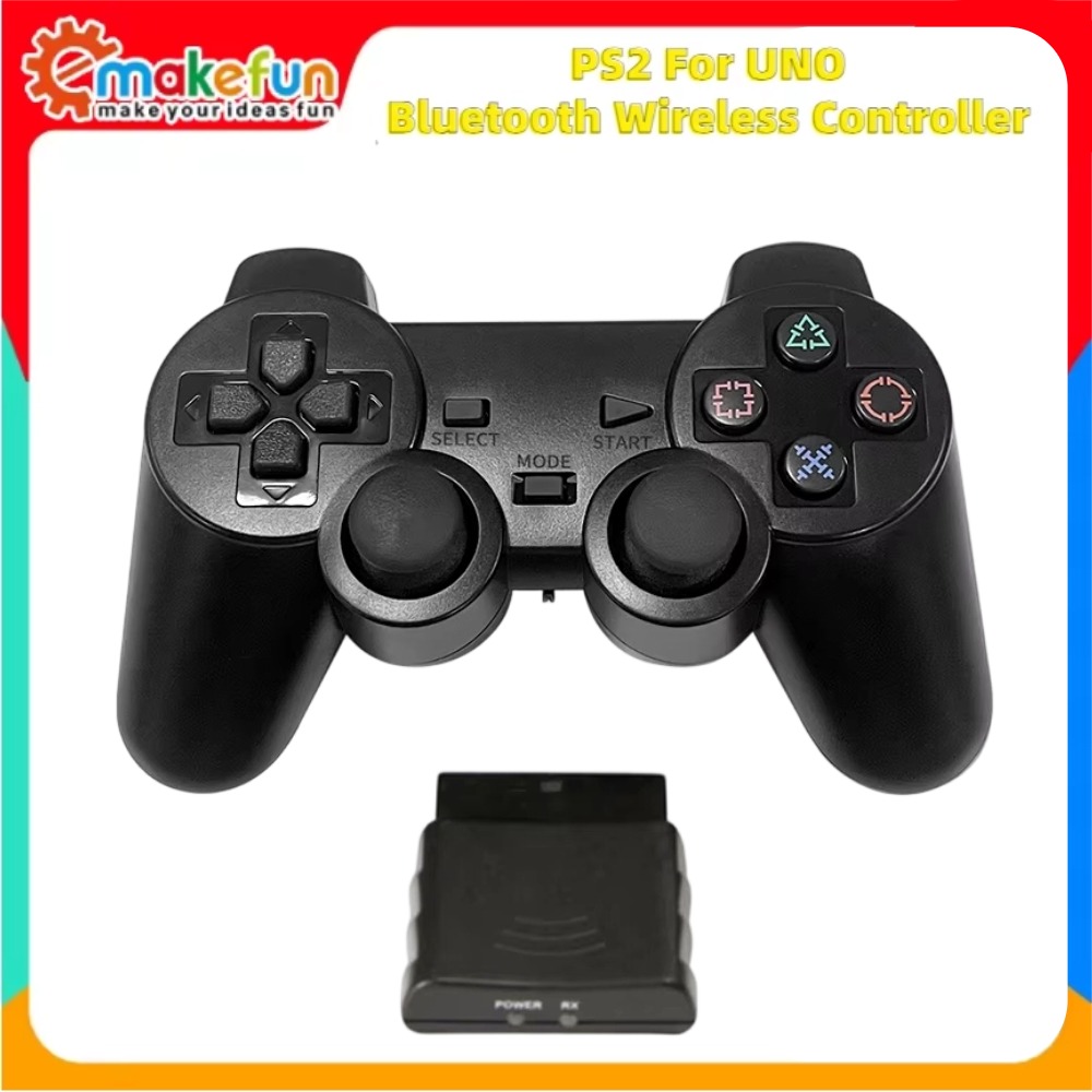 Беспроводной игровой контроллер PS2 с двойной вибрацией, поддержка беспроводной связи 2.4G, программируемое интеллектуальное управление роботами-автомобилями для Arduino