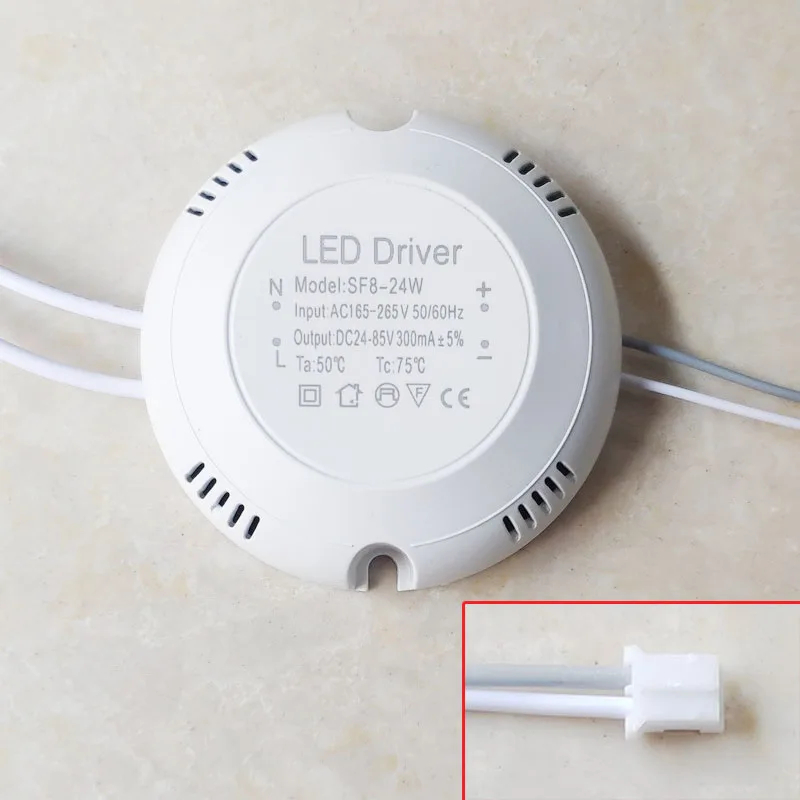 Driver LED AC165-265V para DC 24-85V 60V-130V, Fonte de Alimentação Transformador de Iluminação para Lâmpada de Teto LED 8W 12W 18W 24W 36W