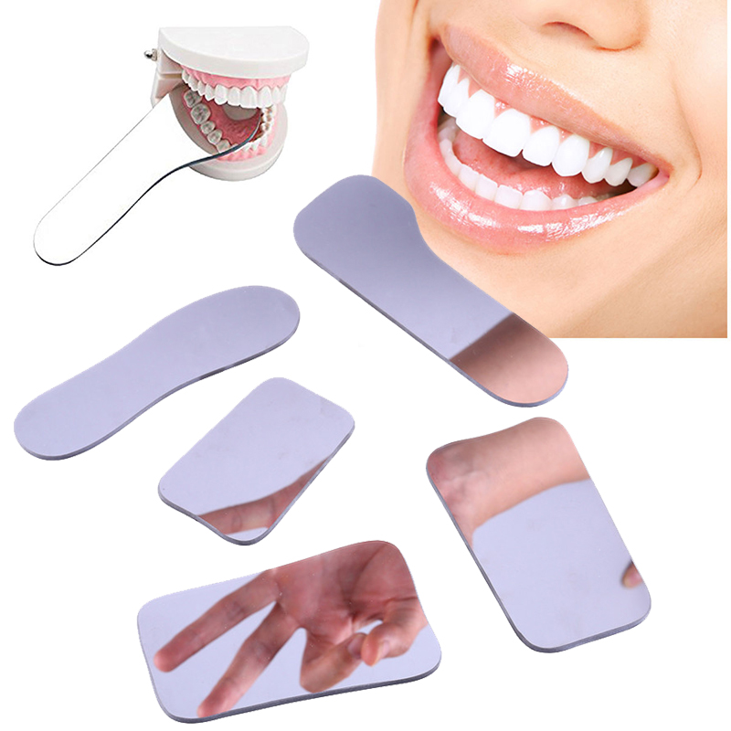 1/5 Chiếc Nha Khoa Chỉnh Nha Gương Chụp Ảnh 2 Mặt Gương Nha Khoa Dụng Cụ Kính Chất Liệu Nha Khoa Phản Quang Nội Răng Miệng