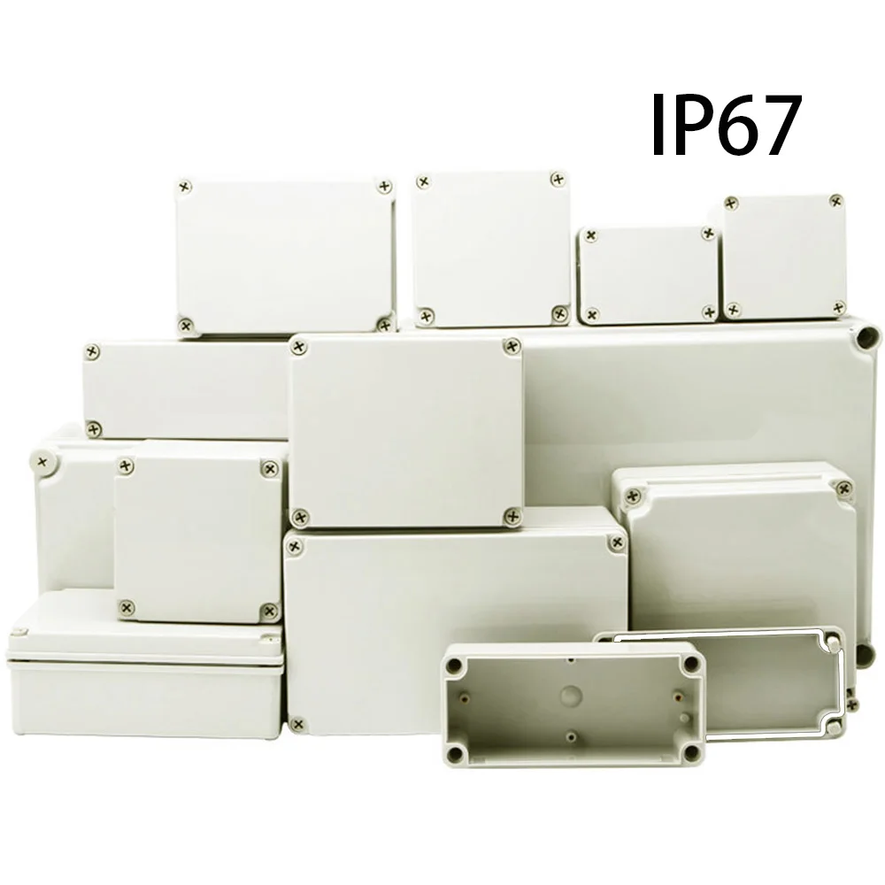 Junction ABS Box voor elektronisch project Elektrische kabel IP67 Outdoor waterdichte plastic behuizingen DIY verzegelde behuizing Wire Box Kit