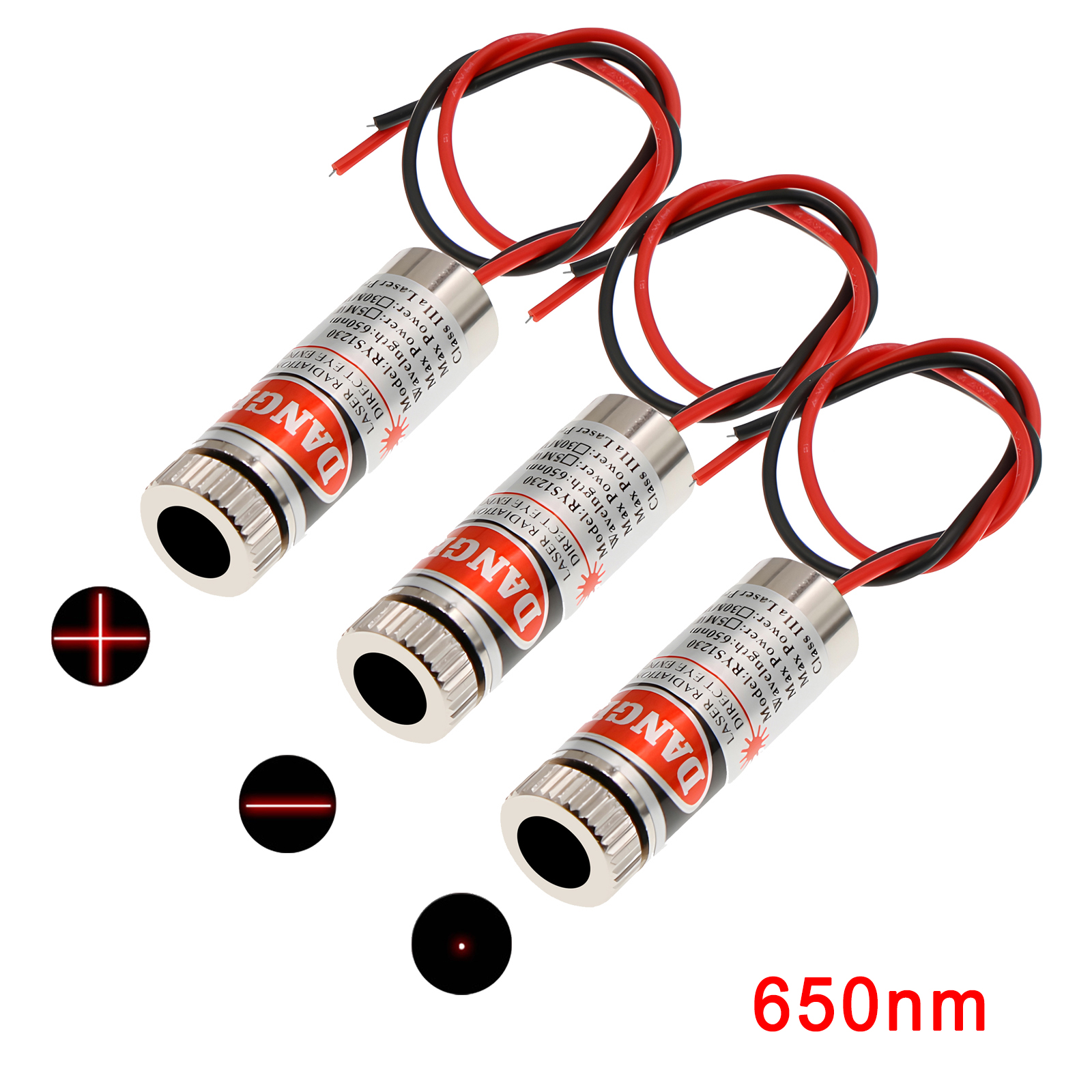 650nm 5mw Laser punkt/Linie/Kreuz rote Linie Industrie modul 5mw einstellbare Brennweite