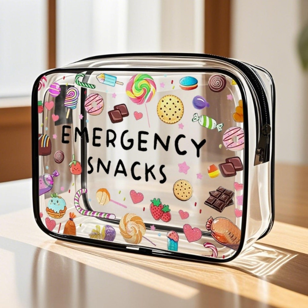 Trendy Large Capacity Makeup Bag Portable Medicine Theme Cosmetic Bag Multi-functional Visible Storage Bag for Women