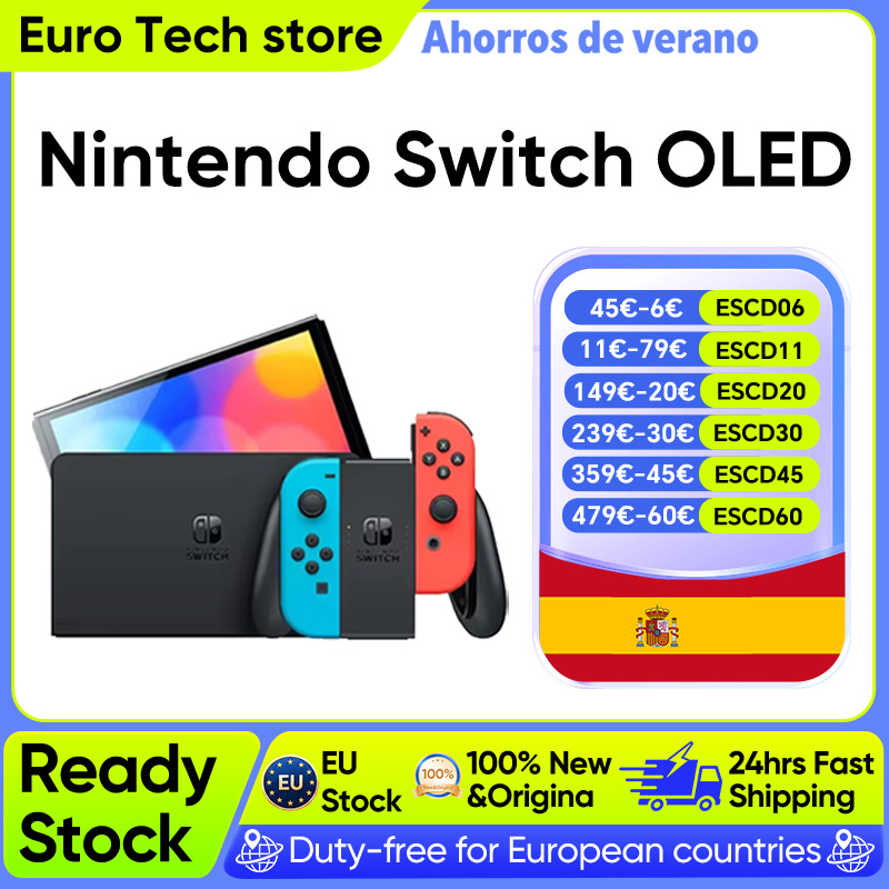 Nintendo Switch OLED Modelo com Tela de 7 Polegadas, Joy‑Con, Console com Modo TV Estável, Controle de Videogame, Áudio Aprimorado e Ajustável