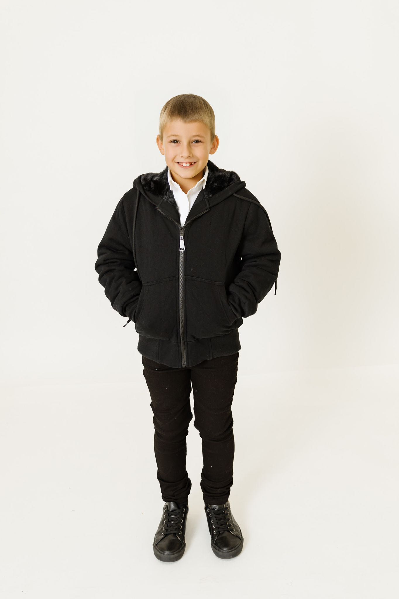 AP-Sudadera con capucha de invierno para niños, sudaderas gruesas de dos capas, abrigos para adolescentes y adultos, ropa de exterior de piel cálida