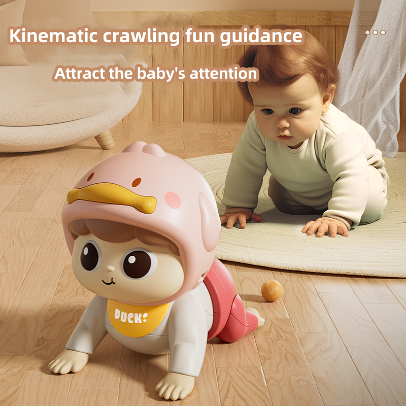음악 크롤링 인형 아기 장난감, 0~1세, 학습 크롤링 지도 및 머리 들기 훈련 진정 장난감, 어린이날 기