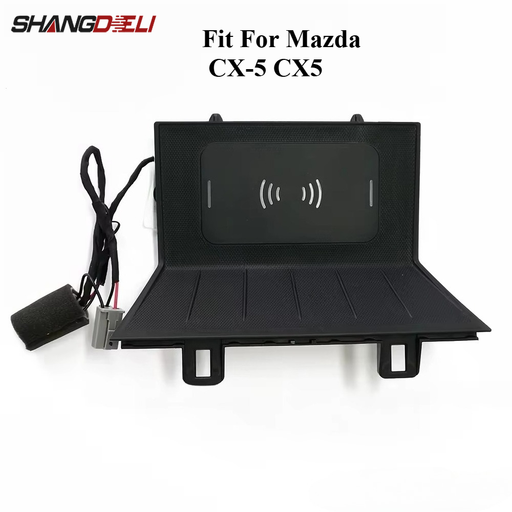 1PC Caricatore Del Telefono Senza Fili Per Auto Piastra di Ricarica Veloce Pannello Supporto Del Telefono Caricatore Senza Fili Per Auto per Mazda CX-5 CX5 2017-2024