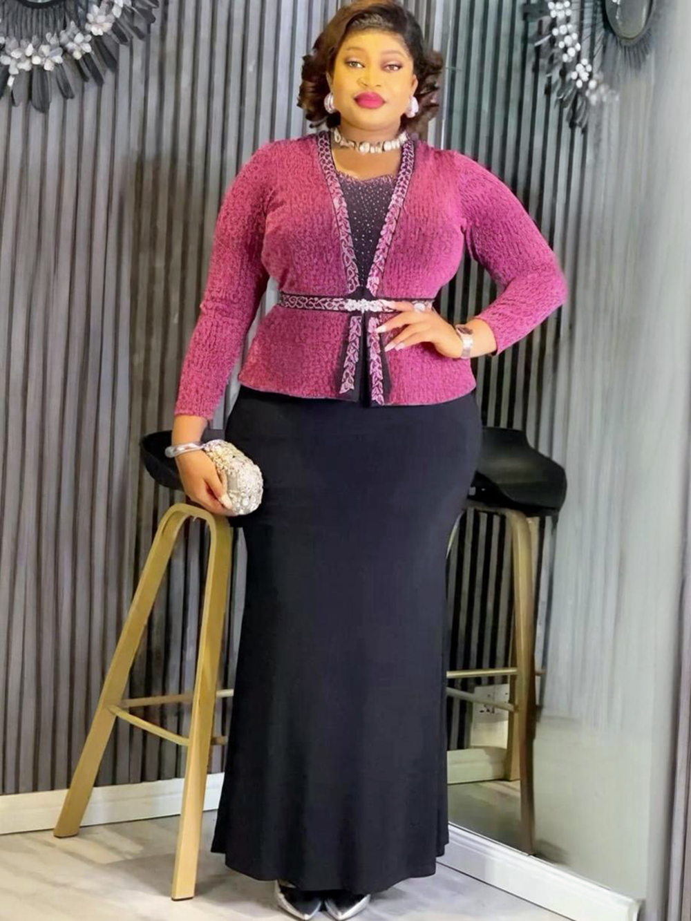 African Dresses for Women Plus Size Lady Africa Clothes Dashiki Ankara Evening Gown Turkey Muslim Wedding Party Long Maxi Dress