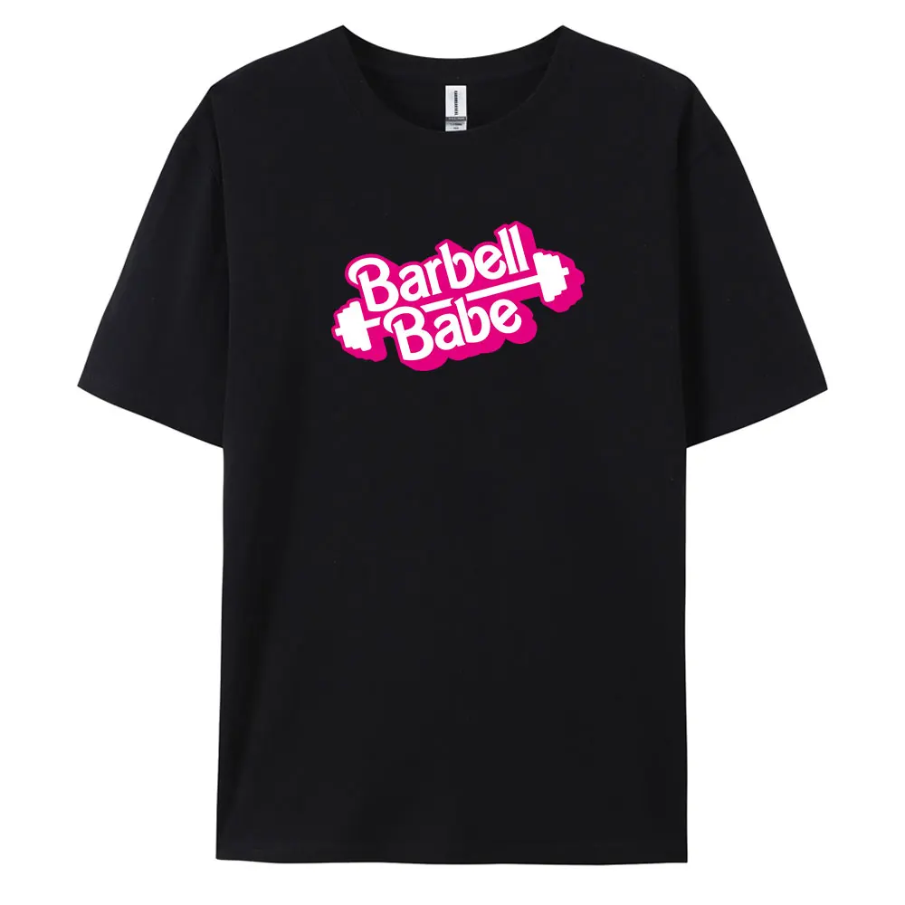 Barbell Babe Heren T-Shirt In Vintage Stijl Met Korte Mouwen En 100% Katoenen Stof