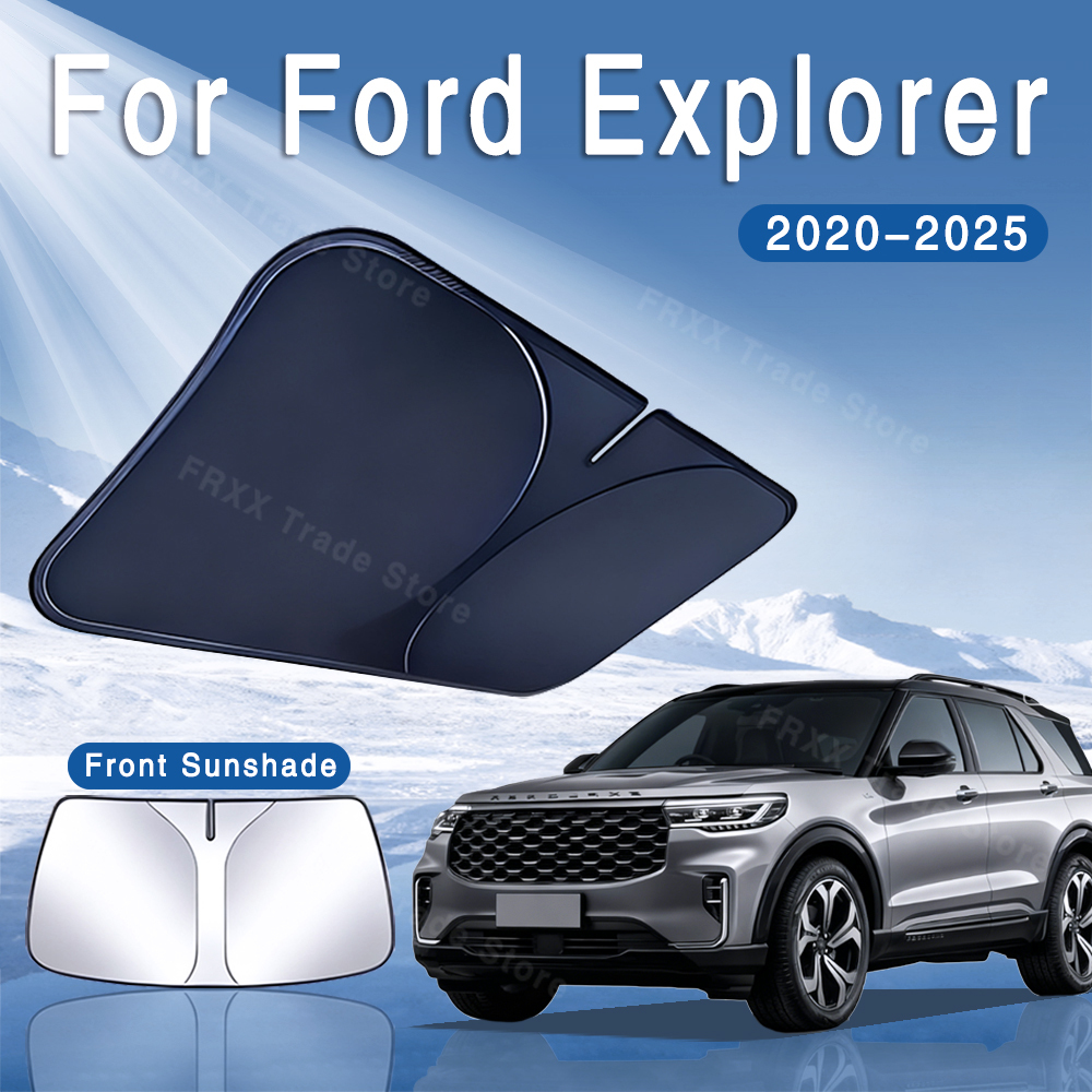 Voor Ford Explorer 2020 ~ 2025 2021 2022 Auto Zonneklep Voorruit Zonnescherm Warmte-isolatie Zomer Koeling Auto Accessoires