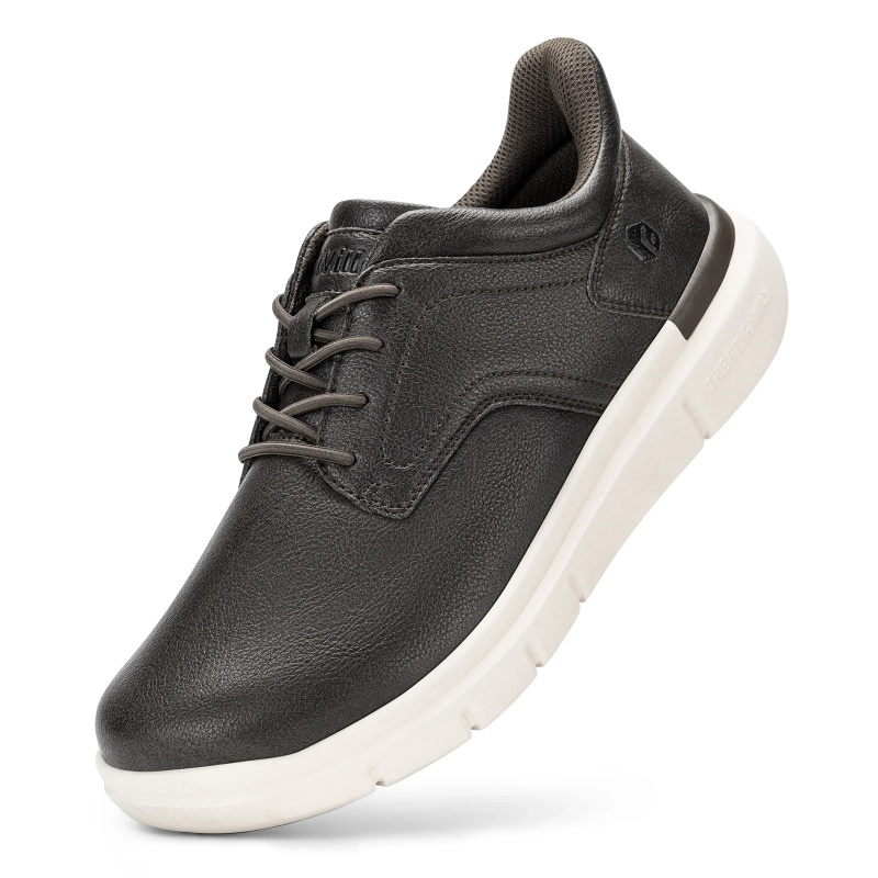 FitVille Scarpe eleganti da uomo in pelle larga, mocassini leggeri e casual da lavoro con supporto per l'arco plantare per piedi gonfi e larghi