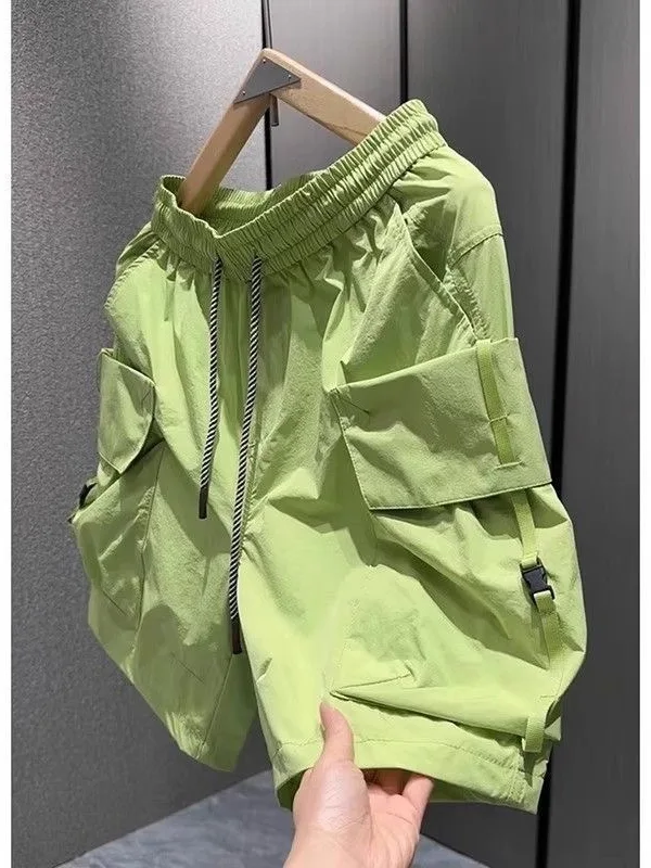 Men's Summer Fashion Loose Straight Leg Lightweight Breathable Workwear Shorts with Big Pockets Quick Dry Casual Shorts