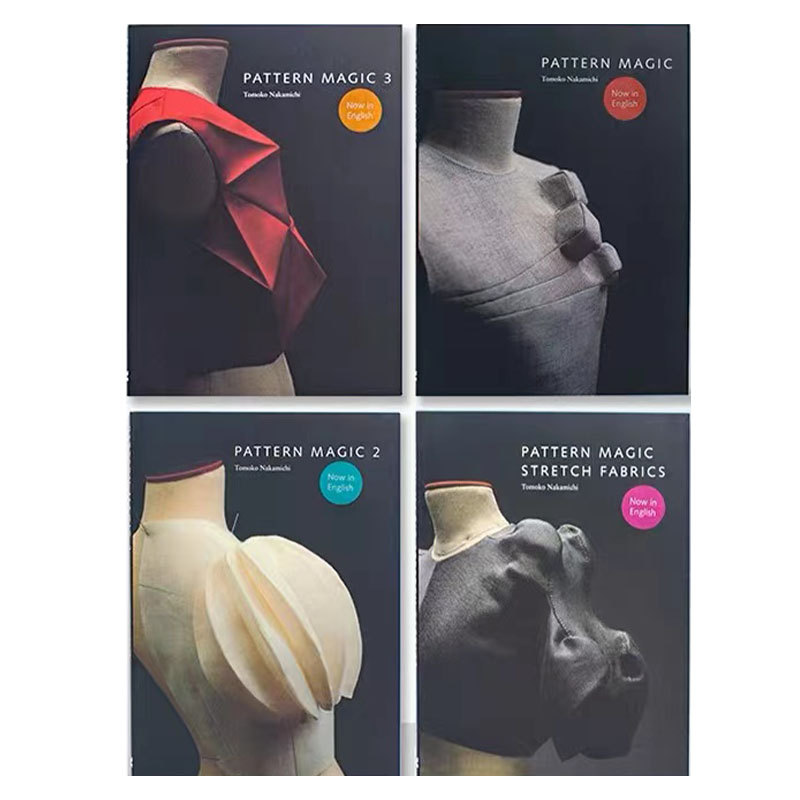 4 boeken/set Tomoko-patroon Magisch boek Deel 1-4 Stretchstoffen Kleding Snijden Ontwerp Lesboek