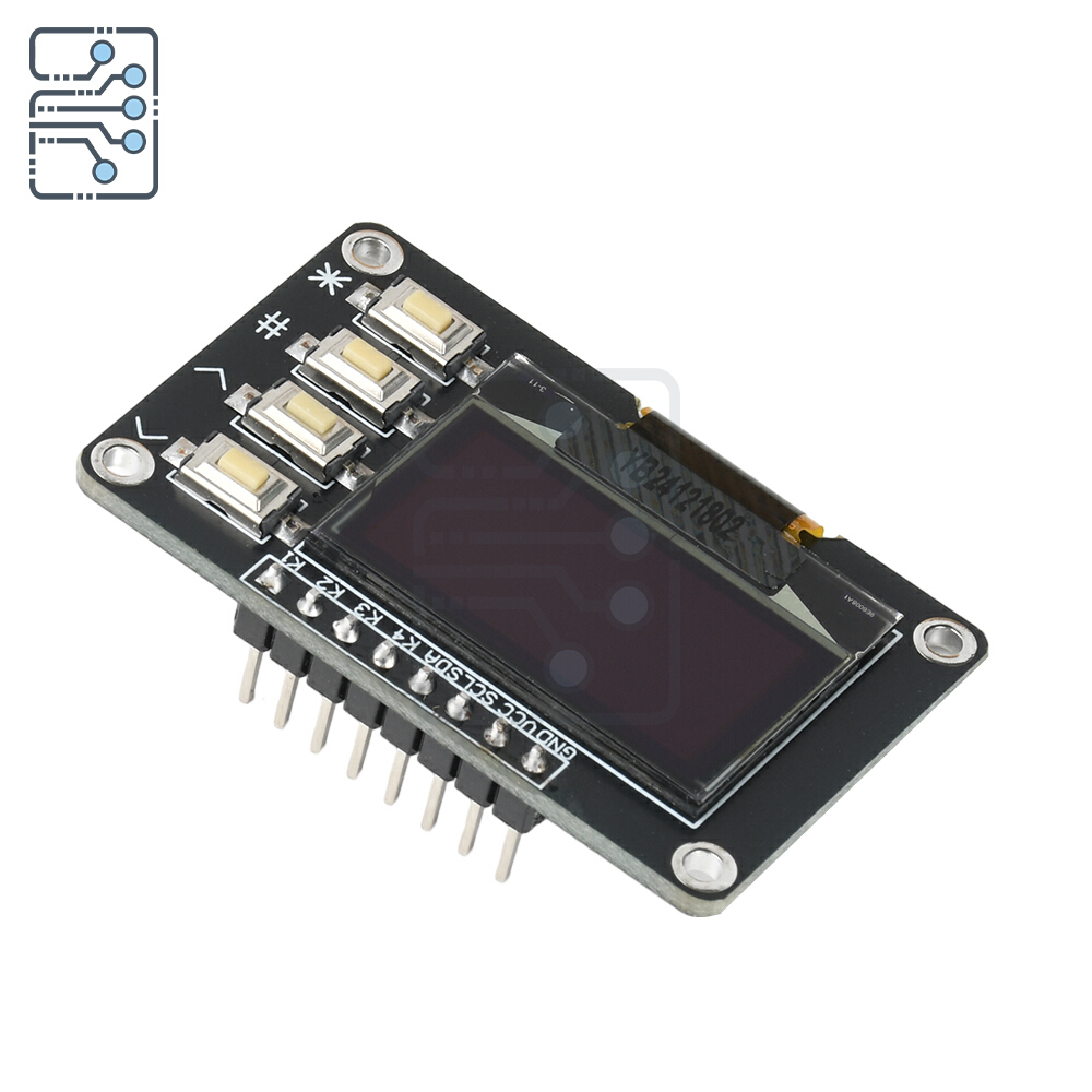 0,96-дюймовый OLED-дисплей IIC белый/синий 12864 с 4 кнопками OLED-дисплей SSD1306 SSD1315 OLED-дисплей I2C для Arduino