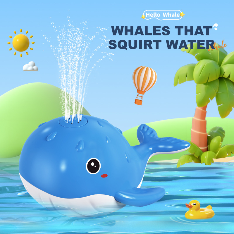 Juguetes de baño para niños, ballena de pulverización por inducción eléctrica, desfile automático, juego de agua para chico, ballena rociadora, juguete de baño para bebé