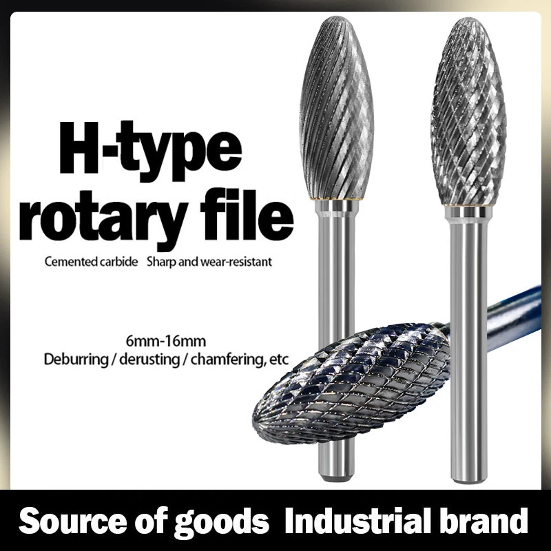JINRUI Hartmetall rotary datei Shuangwen wolfram stahl einzelnes korn schleifen kopf carving werkzeug metall schweißen schleifen bohrer