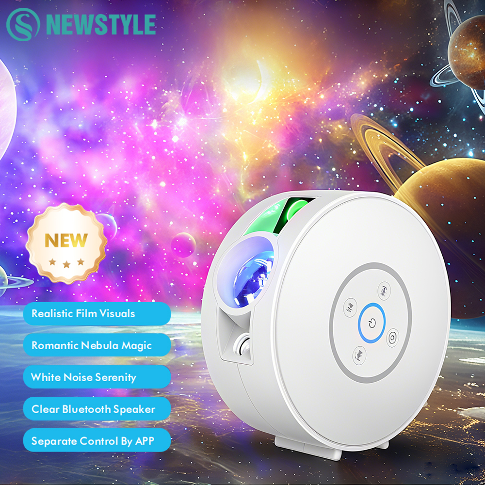 Sternen Himmel Projektor Nachtlicht Mit Lautsprecher Smart Tuya WiFi APP Steuerung Nacht Lichter LED Stern Projektor Für Schlafzimmer Dekor