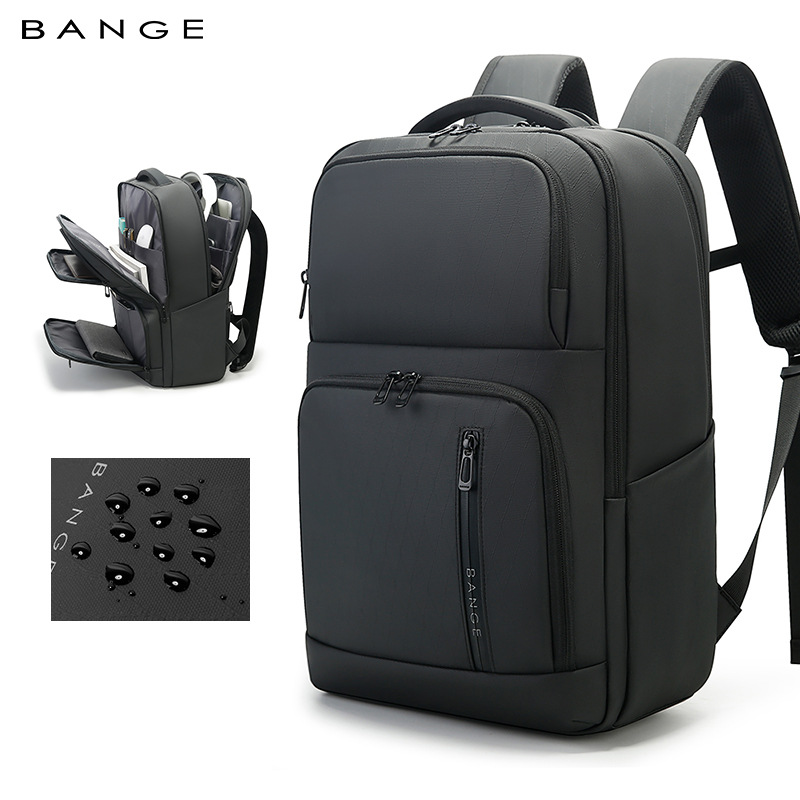 BANGE Nova grande capacidade diária de 15,6 polegadas leve à prova d'água mochila masculina para laptop de negócios