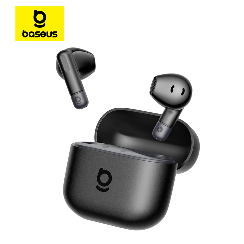 Baseus Bass BS2 Lite véritables écouteurs sans fil Bluetooth 6.0 écouteurs semi-intra-auriculaires 2 micro AI ENC 40H de lecture IP55 SuperBass écouteurs