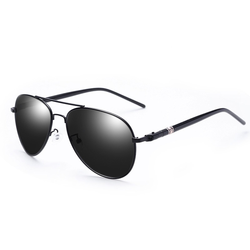 Homens E Mulheres Óculos De Sol Polarizados Coloridos Óculos Reflexivos Óculos De Condução Preto Unisex Lentes Piloto Uv400