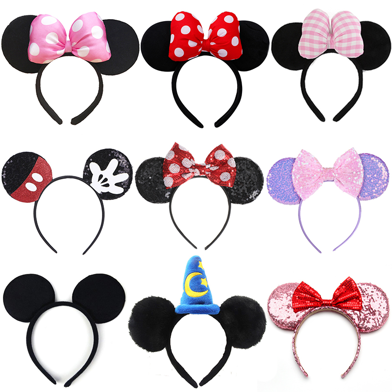 Orecchie da topo Headhand per ragazze Adulti Simpatico cartone animato Festa Cosplay Accessori per capelli Archi con paillettes Fascia per capelli Giocattoli