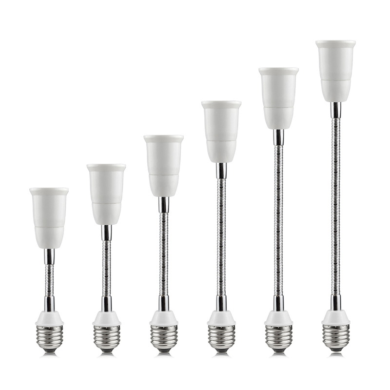 20CM 30CM 40CM 50CM 60CM Flexible E27 zu E27 Led-lampe Verlängerung Lampe Halter Licht Sockel 110V-220V LED Lampe Halter Konverter
