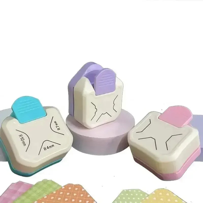 Cortador de Esquinas Tres en Uno, Herramienta para Redondear Esquinas, Cortador de Tarjetas de Visita, Cortador de Papel, Kit de Herramientas para Manualidades