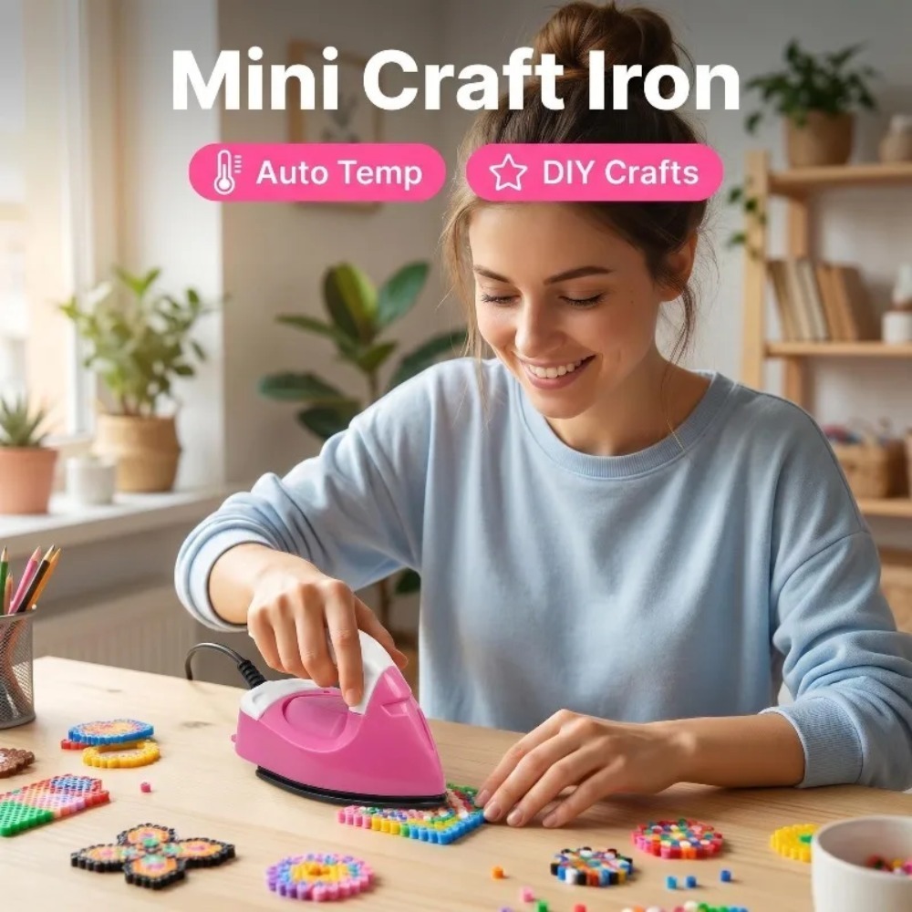 Mini Electric Iron Portable Travel Craft Clothing Sewing Pad Electric Protection Household Cover Iron Supplies