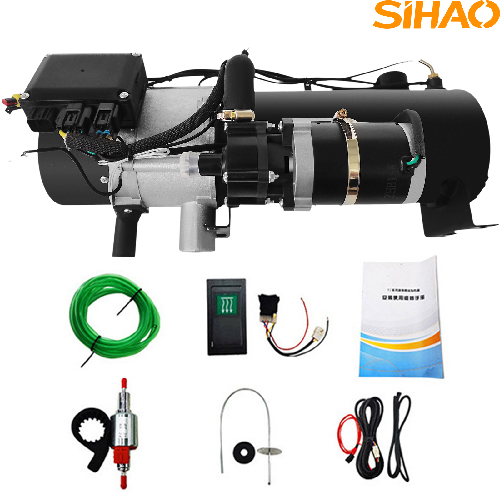 Sihao pré-aquecedor de automóvel 12v/24v 10kw aquecedor diesel aquecimento de água aquecedor de combustível do carro instalação de calor do veículo caldeira de aquecimento