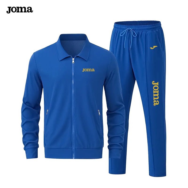 Conjunto de Agasalho com Zíper em Malha Waffle JOMA para Homens, Jaqueta Casual, Roupa Esportiva que Combina com Todos os Estilos de Calçados, Ideal para Academia, Corrida e Lazer