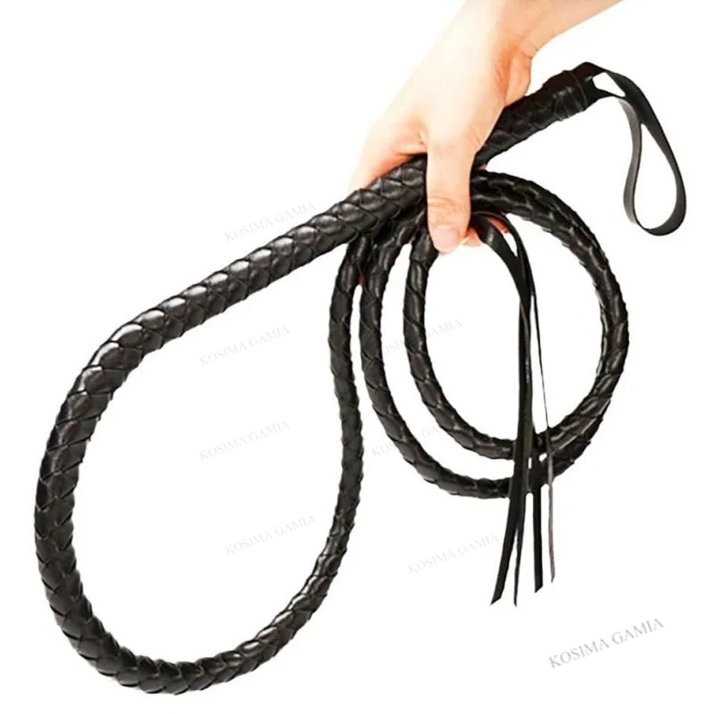 Látigos de Cuero Sintético de 1.8m, Látigos de Cuero PU, Accesorios para Vaqueros del Oeste, Entrenadores de Circo y Juegos de Rol
